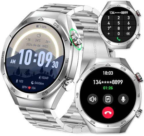 Montre intelligente homme Traqueur fitness Bluetooth Étanche IP67 Écran tactile HD 1,54 Fréquence cardiaque/pression artérielle