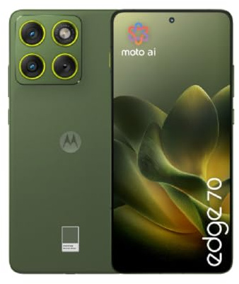 Motorola Edge 70 with Moto AI (12/512 GB, Triple Camera with 50 MP + Flicker Sensor, Selfie 50 MP, Ultra-Thin 6 mm, 4800 mAh Silicone Carbon, Display 6.67 Inches, Super HD 120 Hz, Pantone Bronze