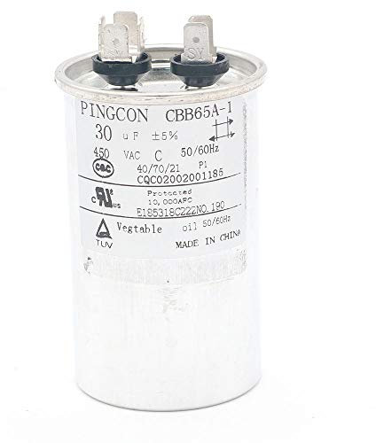 DollaTek 30uF CBB65 Motor del Condensador Que se Ejecuta para el acondicionador de Aire 450VAC SH 40/70/21 50 / 60Hz