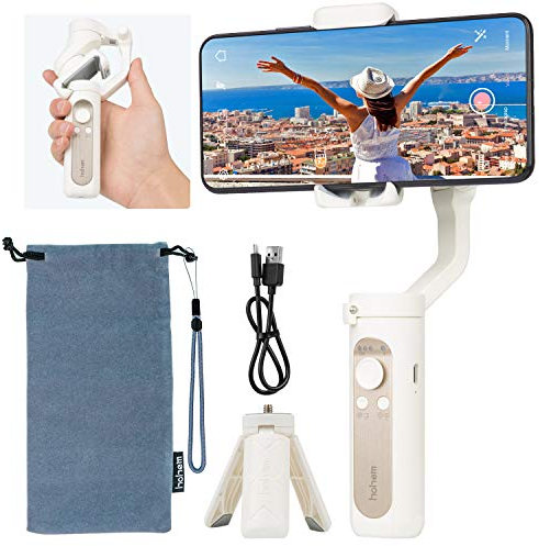 hohem Gimbal Stabilizer for Smartphones, 3 Axis Phone Gimbal with iSteady 3.0 & Face Tracking 3.0 Handheld Portable Gimbal Stabilizer for iPhone & Android, iSteady X