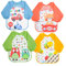 Vicloon Baby Lätzchen mit Lange Ärmeln, 4 Stück Wasserdicht Lätzchen, Ärmellätzchen Abwaschbar, Unisex lätzchen für Malen Play Essen Kunst Handwerk Malerei, 4 Muster, Passend für 6-36 Monate Kinder