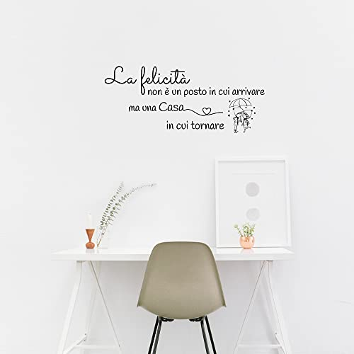 Adesivo Murale Con Testo Romantico La Felicità Non È Un Posto In Cui Arrivare Ma Una Casa In Cui Tornare