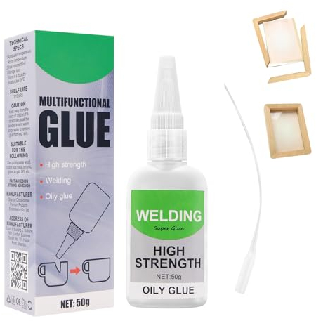 WAWJ® Universeller Alleskleber, Universal Wasserdichter Superkleber, Starker Kunststoffkleber für Keramikharz Metallglas, Handwerk DIY, Schnell Trocknend (50g)
