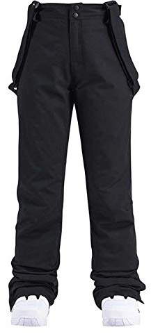 IQYU Pantalon de ski pour femme avec bretelles - Imperméable, respirant et coupe-vent - Chaud pour l'hiver - Pantalon de randonnée et trekking