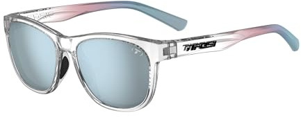 Tifosi Swank Sunglasses (Avant Clear/Smoke Bright Blue Mirror Lenses)