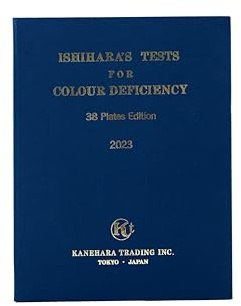 Libro di test per la daltonismo Ishihara, 38 lastre, ultima edizione con manuale utente