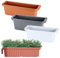 GarPet Blumenkasten Balkongeländer Balkon Blumenkasten Balkonkasten mit Halterung Balkonkasten Geländerkasten Balkonkasten mit Wasserspeicher (Terrakotta, 60 cm)
