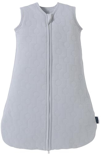PewinGo Saco de Dormir para Bebé 2.5TOG 0-6 Meses Saco de Dormir con Algodón y Poliéster|Manta para Recién Nacido con Doble Cremallera|Material Suave Respetuoso con la Piel y Lavable a Máquina-Gris