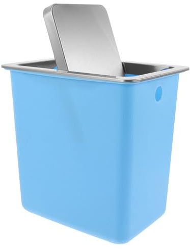 DIYEAH Cubo De Basura De Carga Superior Con Tapa Abatible Cubo De Basura Empotrado Para Encimera De Sobremesa