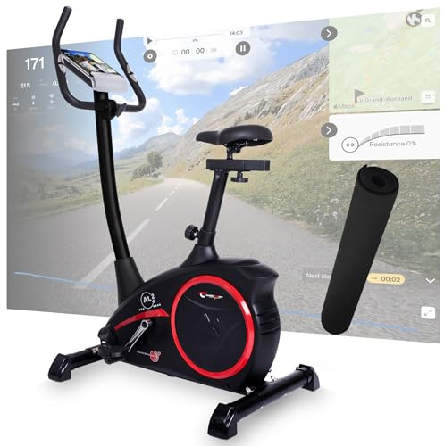 Christopeit Heimtrainer Fahrrad Ergometer AL 2 / AL 2 S, bis 150kg, 24 Widerstandsstufen, 9kg Magnet-Bremssystem, leise, Soft-Touch-Computer (AL 2 S Digital inkl. Bodenschutzmatte)