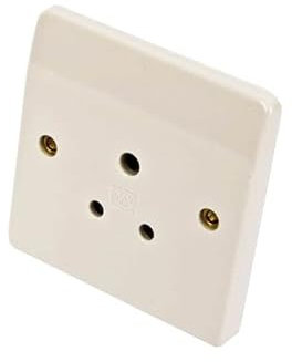 MK Logic Plus 5A Unswitched Round Pin Socket - White