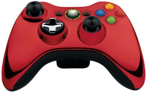 Xbox 360 Wireless Controller mit umschaltbarem D-Pad, chromrot (Limited Edition)