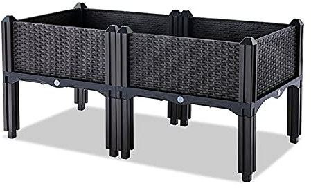 Bancal alto para balcón, color marrón, para hierbas, verduras, suculentas, Patio, contenedor, bancal elevado, balcón