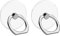 VOVIGGOL 2 Pièces Anneau Telephone Portable, 360° Rotation Clear Bague Téléphone Support Transparent Anneau Porte Portable Smartphone pour iPhone et Coque du Téléphone Portable (Rond)