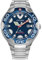 CITIZEN Promaster Eco-Drive Herren-Armbanduhr 46 mm, silberfarbenes Edelstahlgehäuse und Armband mit blauem Zifferblatt (BN0231-52L), Blau, Militär