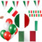 Italien Party Deko Set 74 TLG. Partyset Partydeko rot grün weiß