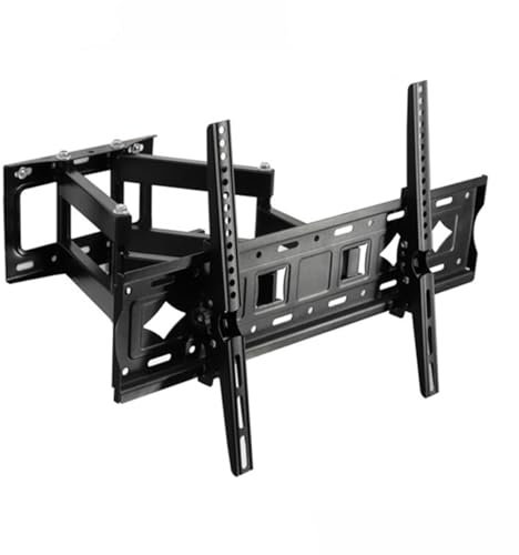 Visiodirect® Support TV, Fixation Mural à Double Bras inclinable et orientable pour TV LED LG 65QNED82 2023 65 VESA 400X400mm Noir