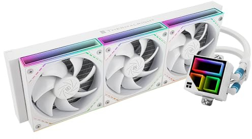 TR-Frozen Infinity 360 WHITE CPU Water Cooler, with Triple 124mm Infinity Mirror PWM Fans,for Intel 1150/1151/1200/2011/ 1700/1851&AMD/AM4/AM5,360 Size Infinity Mirror Water Cooling Radiator