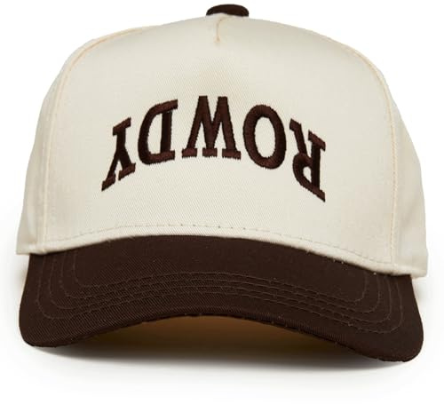 Funky Junque Kids Trucker Hat Baseball Cap - Two Tone Vintage Baby Baseball Cap, Infant Baseball Hat, Toddler Snapback Hat - Rowdy Upside Down - Brown/Beige (X-Small - 0-12 Months)