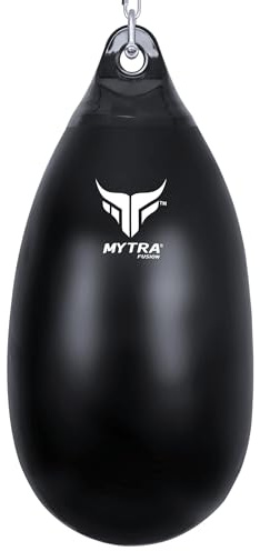Sacchetto da Boxe ad Water Taglia regolare Nero – Sacco da Boxe Sospeso Resistente per Allenamento, Kickboxing, MMA, Muay Thai – Sacco Riempibile d’Acqua Durevole con Montaggio Facile