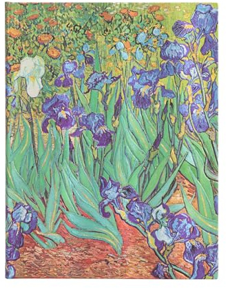 Carnet rigide Paperblanks Iris de Van Gogh Ultra Non ligné 144p.: Hardcover, 120 gsm, ribbon marker, memento pouch, elastic closure, book edge printing