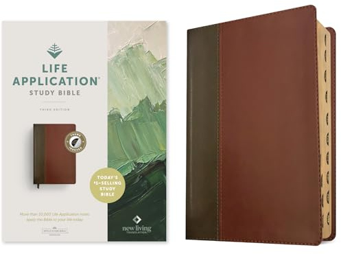NLT Life Application Study Bible, Third Edition (LeatherLike, Brown/Mahogany, Indexed, Red Letter)