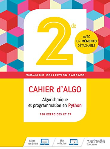Barbazo algo 2nde - Cahier d'exercices - Ed. 2019