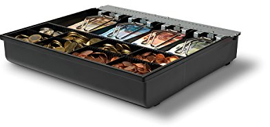 Safescan Modulo interno regolabile 3540T che organizza ordinatamente il denaro all'interno del cassetto, Modulo con 4 scomparti per banconote e 8 per monete, Adatto per il cassetto Safescan SD-3540