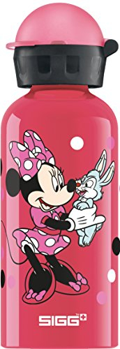 Sigg Minnie Mouse Borraccia Bambini (0.4 L), Borraccia Alluminio Con Chiusura Ermetica e Priva di Sostanze Nocive, Borraccia Bimbi Super Leggera in Alluminio