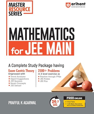 Arihant Master Resource Series Mathmatices for JEE Main A complete study package having exam centric theory, 3000+ problems in 3 levels, 24/7 doubt ... Exam 2025-26 (Master Resource Series for Jee)