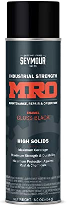 SEYMOUR 620-1415 Industrial MRO High Solids Spray Paint, Gloss Black , 16 Ounce (Pack of 1)