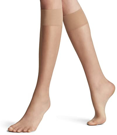 FALKE Women's Shelina 12 DEN Hold-Up Stockings Ultra-Sheer With Light Shimmer Slim Lace Band And Non-Slip Silicone Coating Fine Soft Yarn 1 Pair