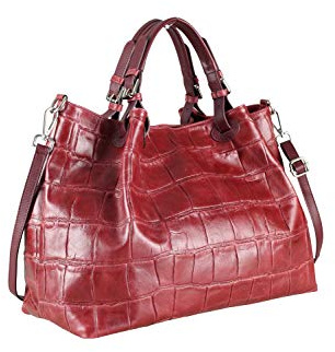 collezione alessandro XL Ledertasche McBarth mit Kroko Prägung 41cm x 31cm x 19cm