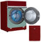 AlaSou Couvre-Machine d'extérieur, Couverture et Housse pour Machine à Laver, imperméable, pour 4 couvertures, Lavable, Grande Taille (60 × 60 × 85 cm, Rouge)