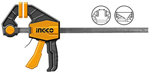 Ingco Morsetto a Sgancio Rapido Reversibile (18 - 63x450mm, Nero, Giallo)