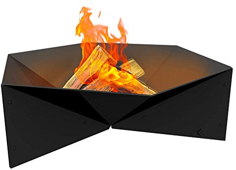 Braciere da giardino Kratki Fire Gamma da appoggio, esagonale, dimensioni L69,2 x L60,5 x H22,5 cm, peso 15,5 kg, realizzato in robusto acciaio resistente al calore