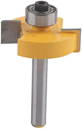 Fraise à Feuillure de Type T de 3/8 Pouces de Hauteur, Tige de 1/4 Pouces, Fraise à Bois, Alliage YG8 pour Cadre de Porte en Bois, Cadre de Fenêtre en Bois