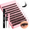 Kit Extension Cils 200PCS 50D Clusters Lashes Kit 3D Effect 0.07 8-16mm Faux Cils Individuels Kit Extensions de Cils avec Cils Applicateur Déménageur de Cils Bond et Seal