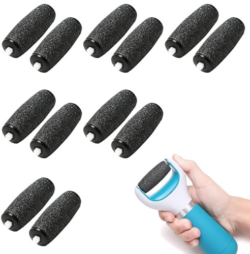 12 Piezas Recambio Lima Pies Compatible con Scholl Velvet Smooth, Extragruesos Rodillo para Lima Pies Electronica, Set Pedicura Quita Dureza y Callos