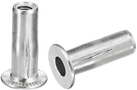 QUARKZMAN 1/4-20 Écrous aveugles Multi-Grip, 8pcs Écrou d'insertion fileté à tête plate pré-bombée en acier inoxydable 304 Plus Écrous pour la construction industrielle