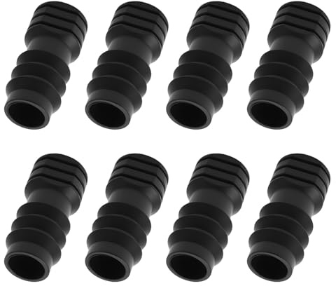 8 Pcs Garden Barbed Connector Hose, Soaker Leaky Porous Hose Pipe POM Plastic Barbed Connector Plug for Drip Irrigation for Garden Irrigation Systems, Watering equipments, Gardening