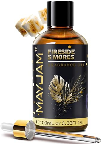 MAYJAM Huile Parfumée De S'mores Au Coin Du Feu 100ml, Premium Huile Parfumée S'mores Au Coin Du Feu Pour Diffuseur D'Huiles Essentielles, Aromathérapie, DIY