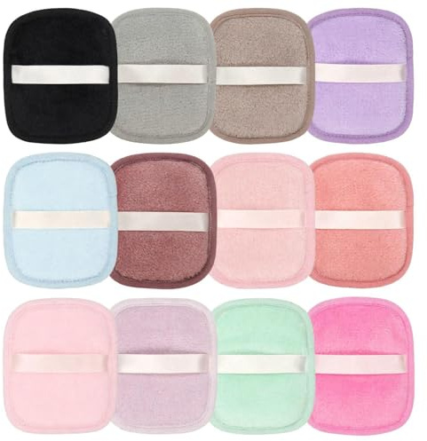Almohadillas Desmaquillantes De 12 Piezas, Herramientas De Limpieza Facial Y Belleza, Lavables Y Reutilizables, Portátiles Para Viajes Y Viajes De Negocios.