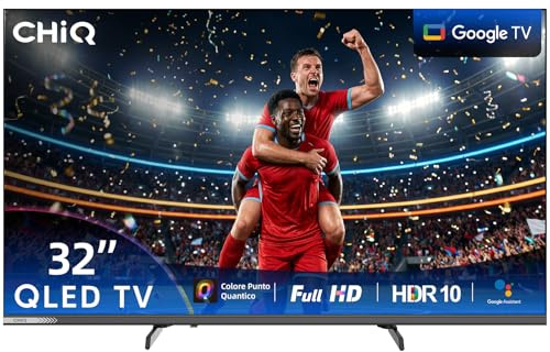 CHiQ L32QST 32 Pulgadas QLED Smart TV, Google TV, Dolby Audio,HDR10 & HLG