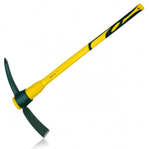 Xforst spetshacka stor – korshacka 93 cm | 3,6 kg professionell spetshacka med glashandtag – hacksida och spets för steniga golv – trädgård, landskapsarkitektur och byggplats PF36#