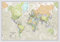 Maps International Riesige Weltkarte - Klassisches Weltkartenposter - Laminiert - 84 x 59 cm - Klassische Farben