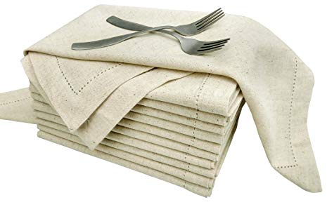 GFI Linen Club - Servilletas de tela 100% algodón ultra suaves, calidad hotel duradera, prelavadas. Juego (20x20 pulgadas)