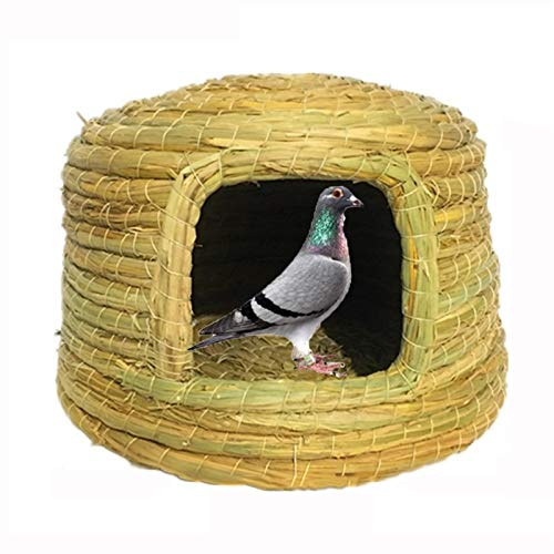 Nidi per Uccelli Giardino Esterno Nido di Uccello, pappagalli, piccioni e Uccelli Posto di Riposo e Allevamento, Birdhouse Natural Woven (Size : 35x25cm)