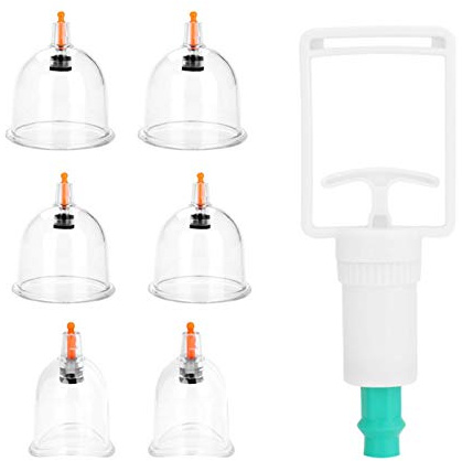 Pistola de Ventosas con 6 Unidades - Set de Tazas Chinas para Masaje Corporal de Vacío - Dispositivo Ligero y Saludable