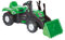 Dolu Ranchero Traktor mit bewegbarem Eimer und Anhänger, für drinnen und draußen, Pedalbetriebenes Kindertraktorspielzeug für Kinder ab 36 Monaten, 52x110x45 cm - Grün